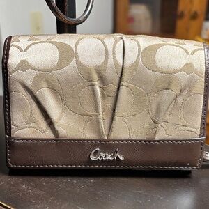 Coach Tan and Brown Women's Wallet